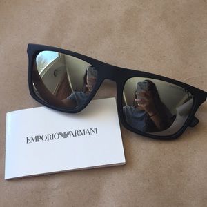Emporio Armani Black Gray Sunglasses
